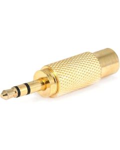 Monoprice 107175 3.5mm Stereo Plug to RCA Jack Adaptor, Gold Plated