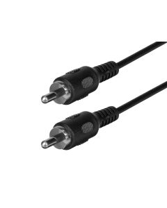 Monoprice Single-Channel Cable - 12 Feet - Black | RCA Plug/Plug Male/Male, Ideal for Short, Low-Frequency Connections