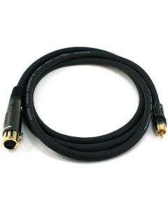 Monoprice 104785 6-Feet Premier Series XLR Female to RCA Male 16AWG Cable (2 Pack)